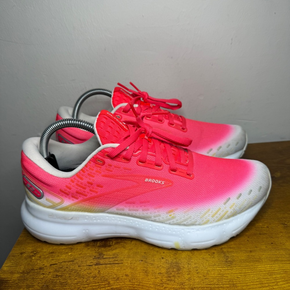 Brooks Glycerin 20 Running Shoes Women Size 9.5 Pink White 1203691B672